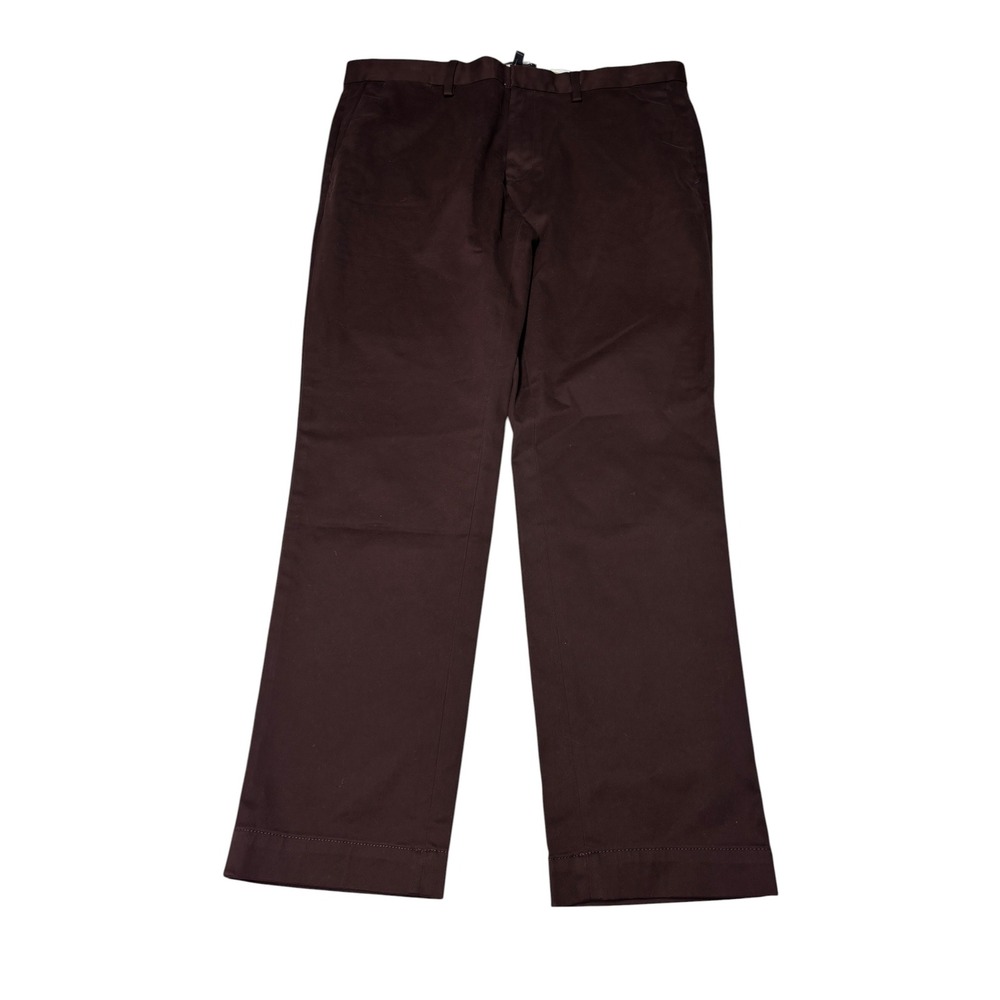 NWT Banana Republic Men Fulton Skinny Fit Rapid Movement Chino Pants Brown 35x30
